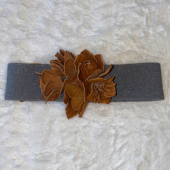 Anthropologie Accessories - Leather rosette belt